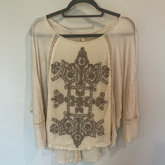 Anthropologie Meadow Rue Saba Embroidered Top - Picture 1 of 9